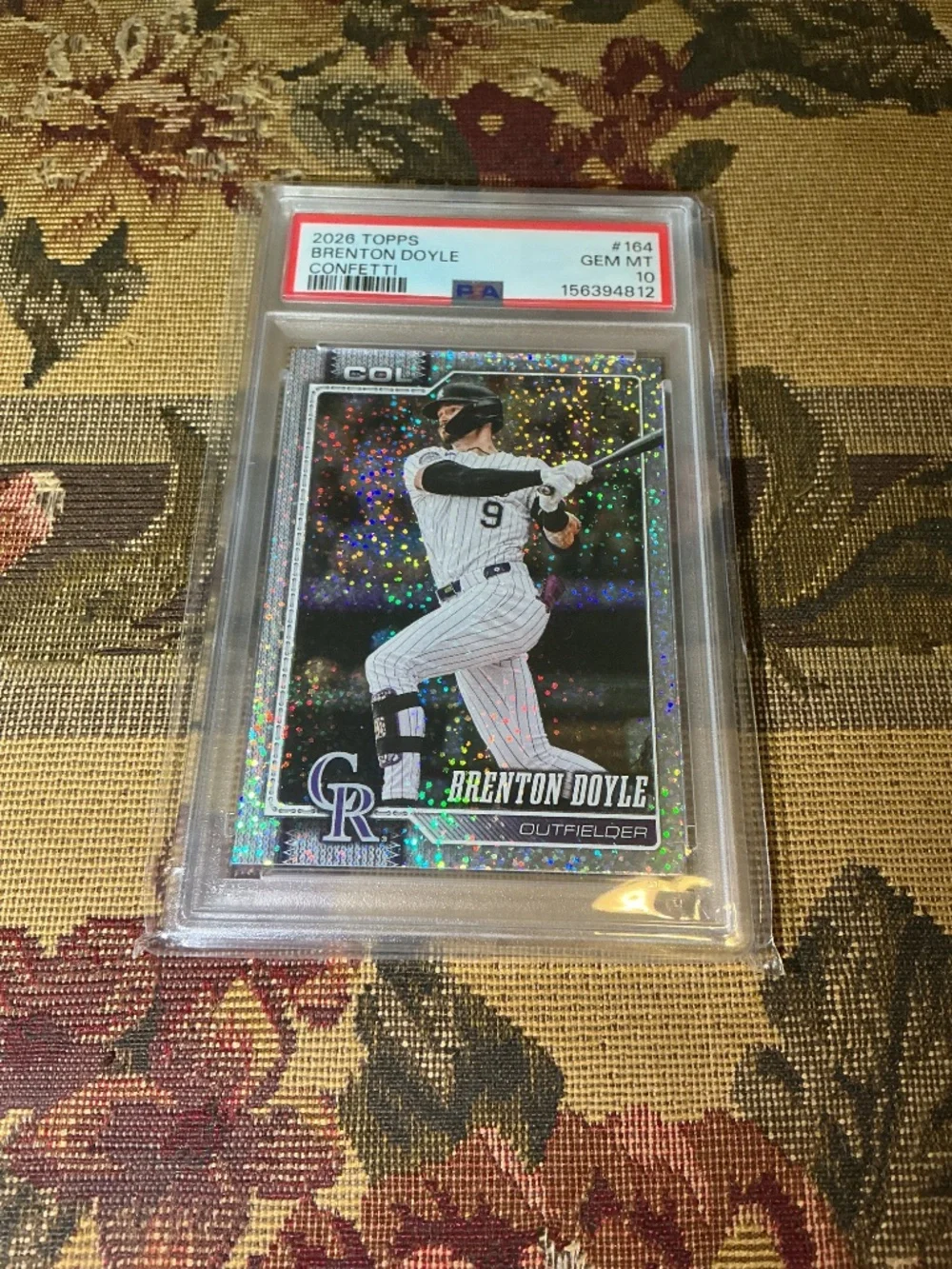 #164 Brenton Doyle 2026 Topps - Confetti graded Rookie card PSA 10